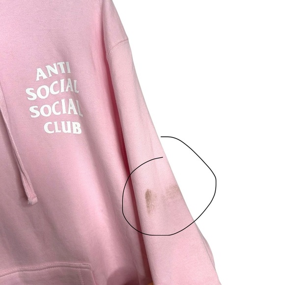 Anti Social Social Club Pink Graphic Hoodie Streetwear Unisex Size Medium - Picture 5 of 5